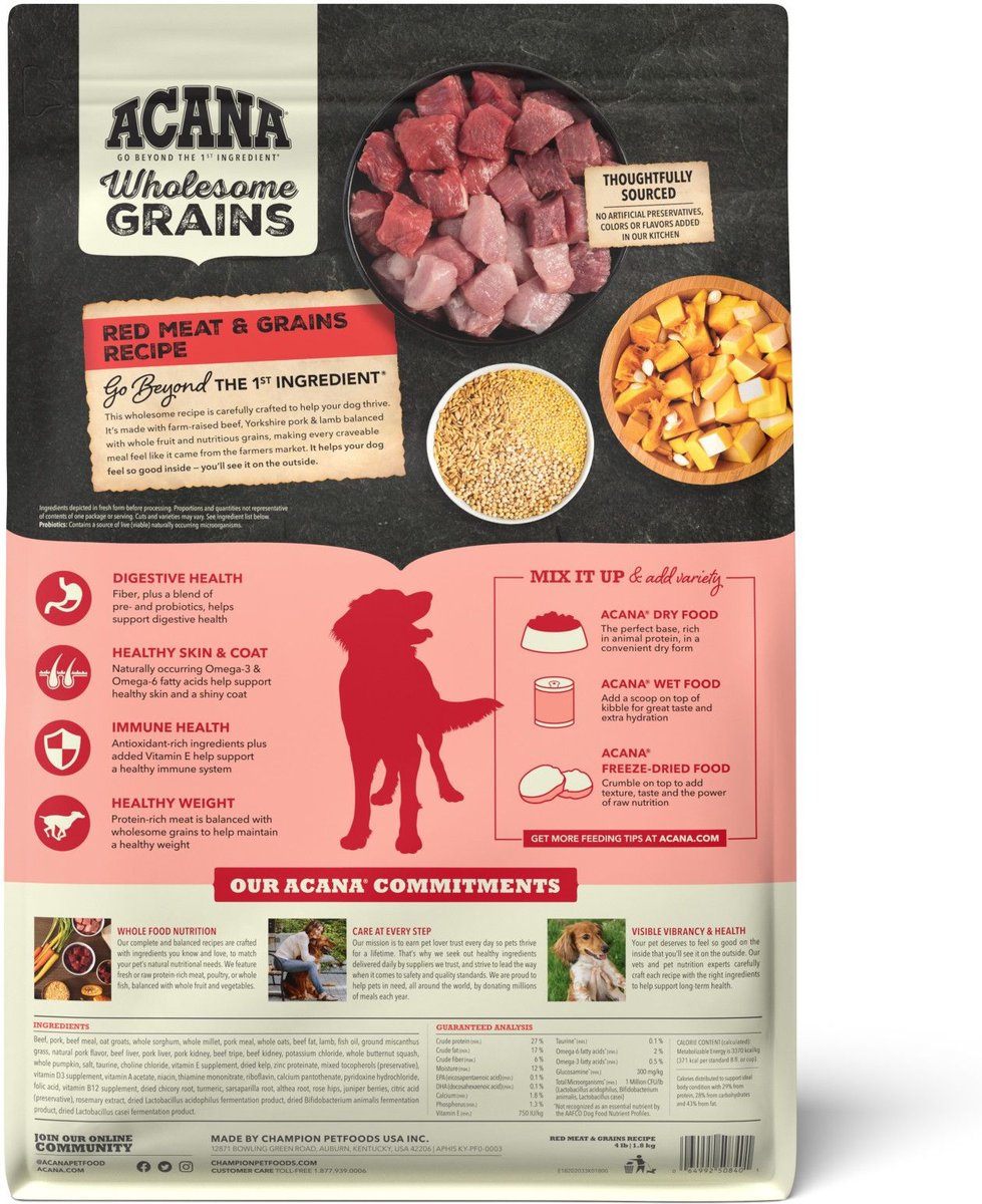 ACANA Wholesome Grains Red Meat Dry Dog Food