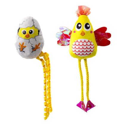 KONG Scrattles Chicken Cat Toy, 2-pack
