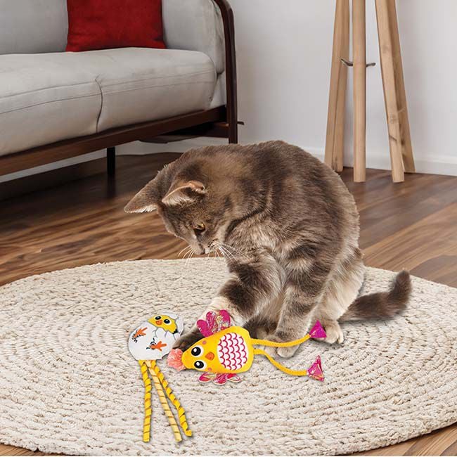 KONG Scrattles Chicken Cat Toy, 2-pack