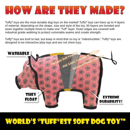 Tuffy Jr Ring Wreath, Durable, Squeaky Dog Toy