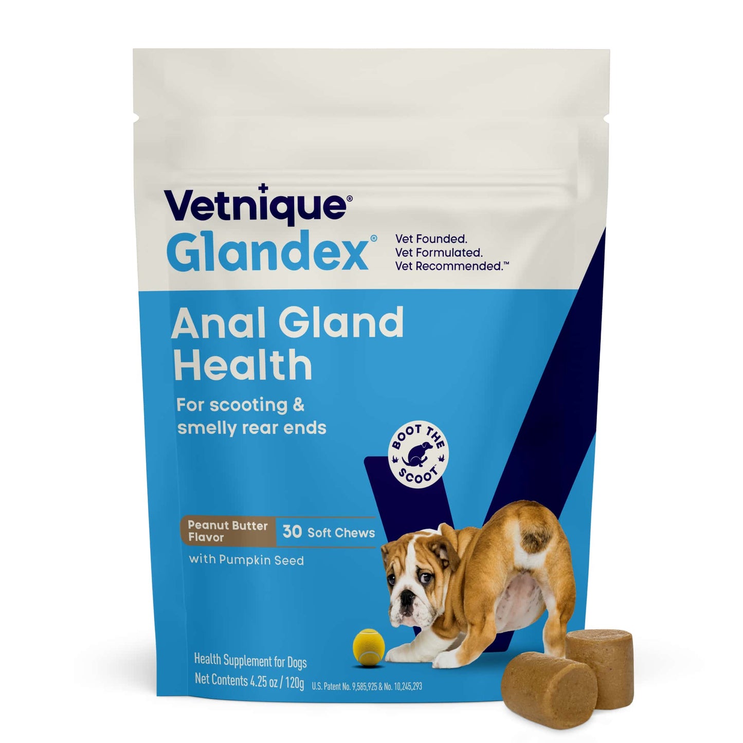 Glandex Anal Gland Support Soft Chews Peanut Butter 30ct