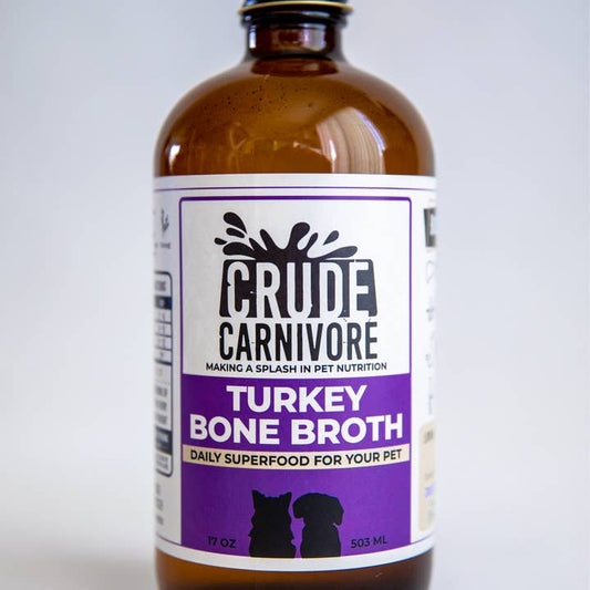 Crude Carnivore Turkey Bone Broth for Dogs and Cats