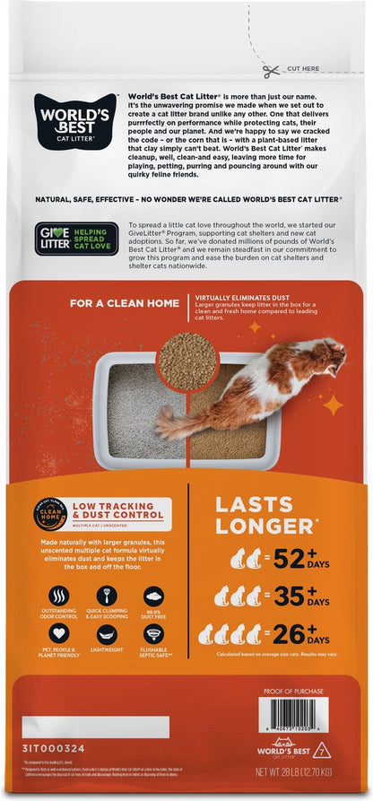 World's Best Low Tracking and Dust Control Multiple Cat Litter