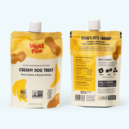 West Paw Creamy Dog Treat, Peanut Butter and Banana