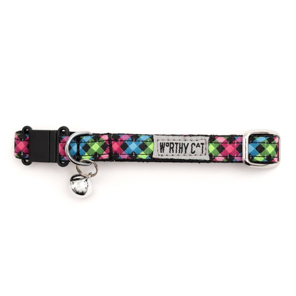Worthy Cat - Carnival Check Cat Collar