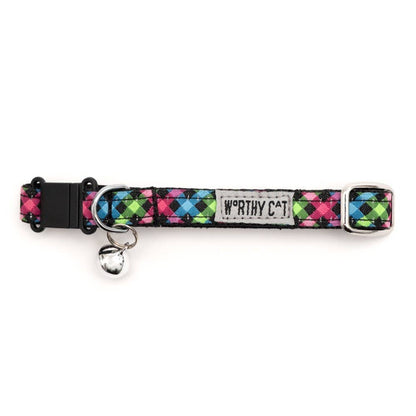 Worthy Cat - Carnival Check Cat Collar