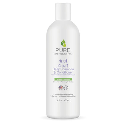 Pure and Natural Pet 4-in-1 Shampoo and Conditioner for Dogs