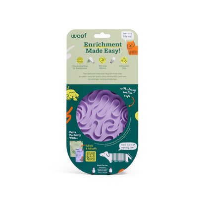Woof Flipmat Interactive Treat Dispensing Dog Toy, Lavendar, Mini