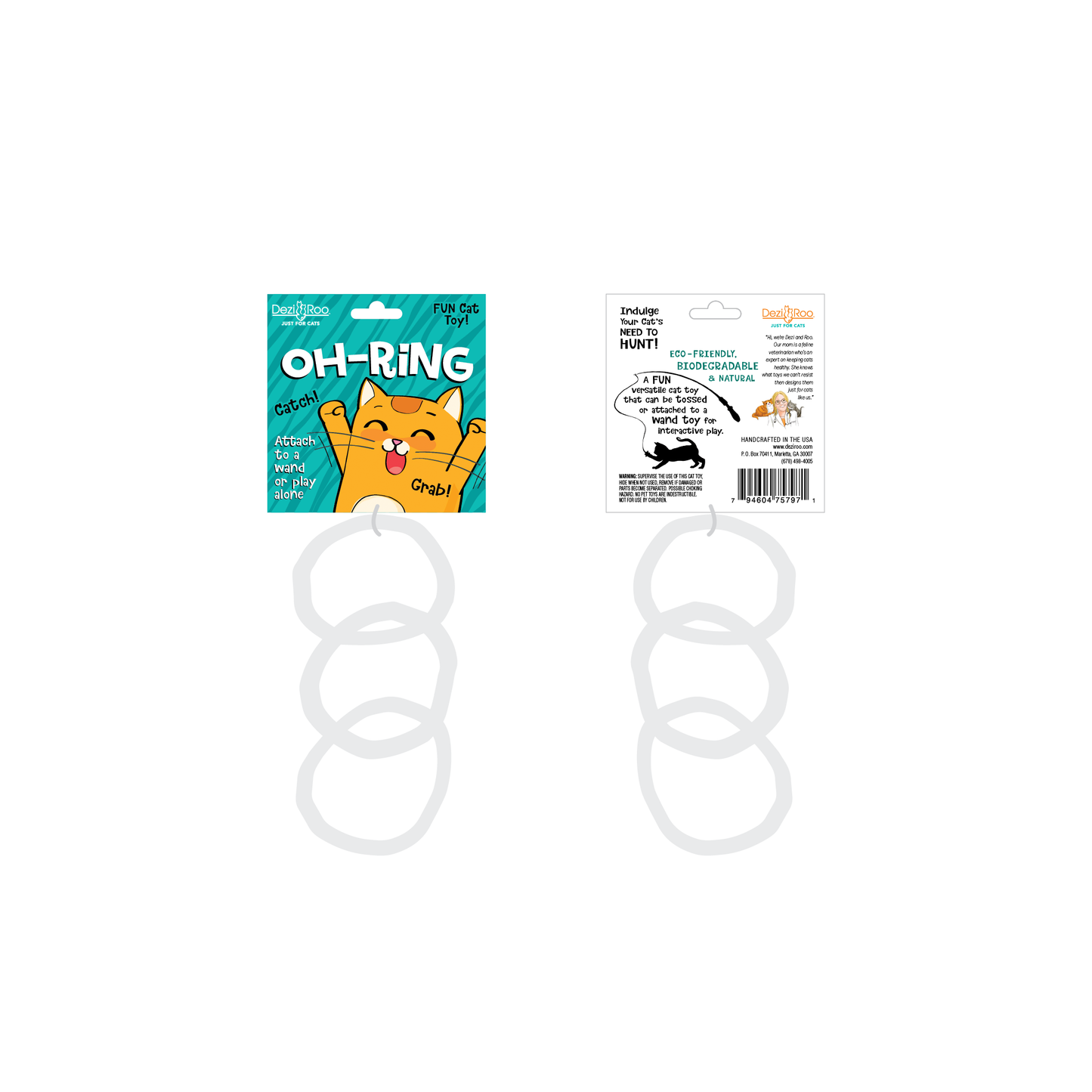 Oh-Rings - Three Ring Wand Attachment - Declaw Cat Friendly