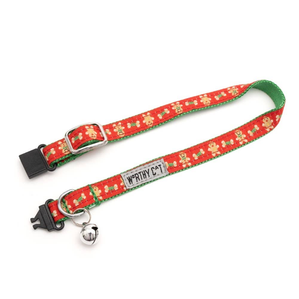 Worthy Cat - Gingerbread Bones Cat Collar