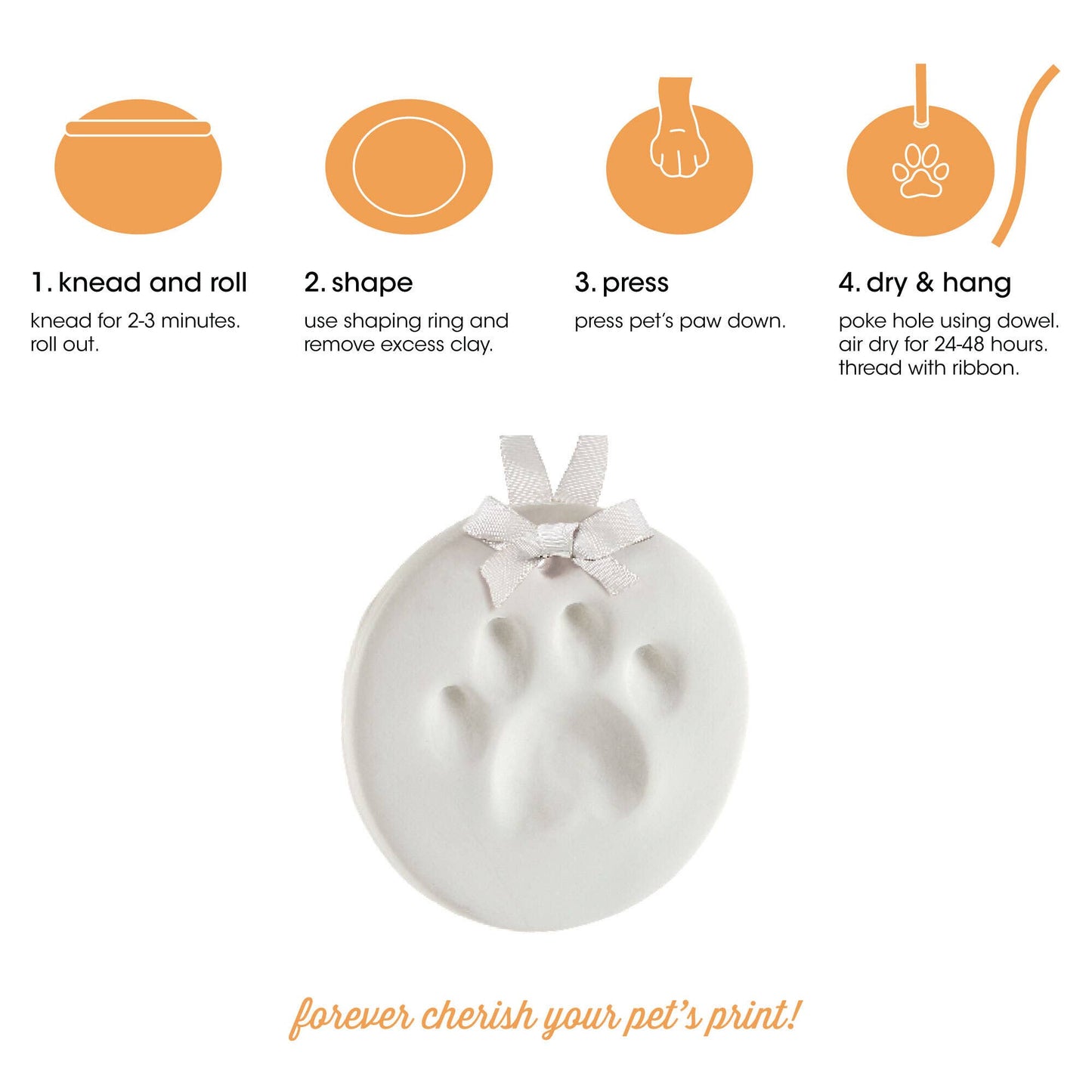 Pet Pawprints Keepsake Ornament Kit, Small