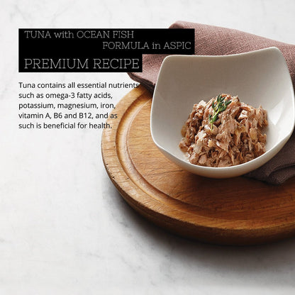 Fussie Cat Premium Tuna & Ocean Fish Formula in Aspic Grain-Free Wet Cat Food