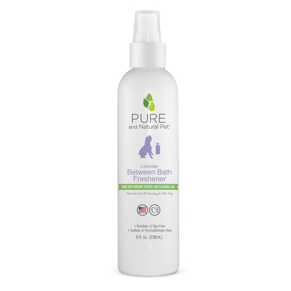 Pure and Natural Pet Between Bath Freshener for Dogs, Lavender