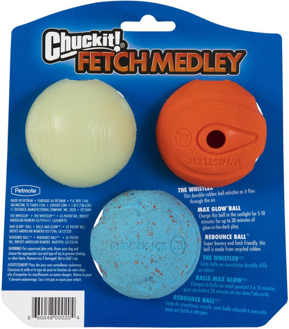 Chuckit! Dog Fetch Ball Medley Triple Pack