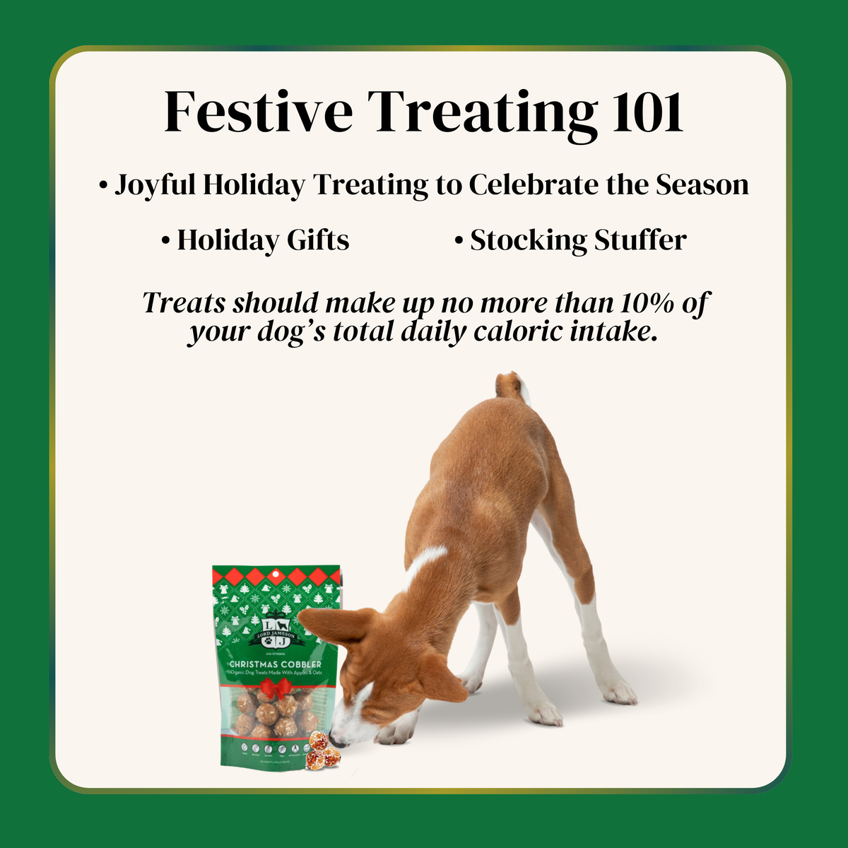 Lord Jameson Christmas Cobbler Organic Soft & Chewy Dog Treats 6oz