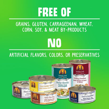 Weruva Dog Jammin' Salmon with Chicken and Salmon Grain-Free Canned Food