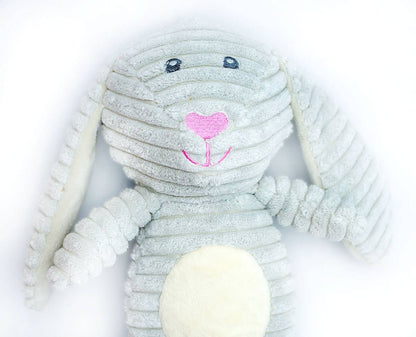 ThoozyPet 12.5" Tuff & Cuddly Bunny Plush Dog Toy