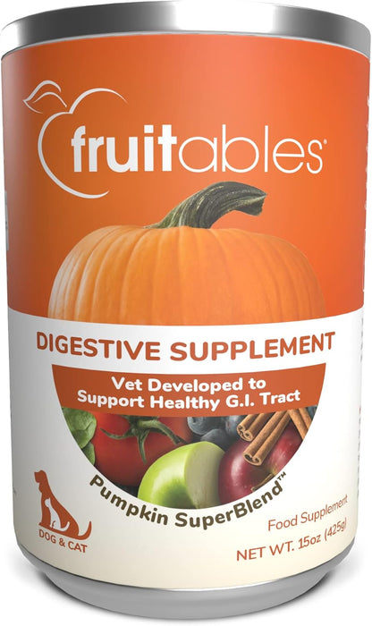 Fruitables Pumpkin and Ginger SuperBlend Digestive Supplement for Dogs and Cats