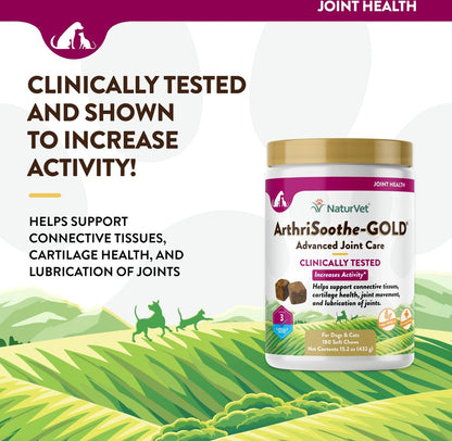 NaturVet ArthriSoothe Gold Advanced Joint Care Chews for Dogs and Cats
