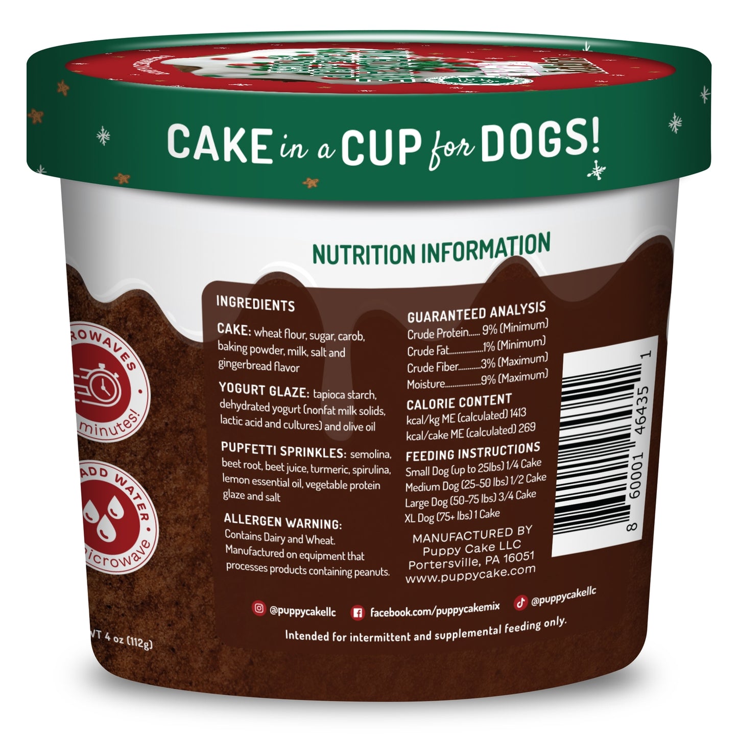 Cuppy Cake Dog Cake in a Cup