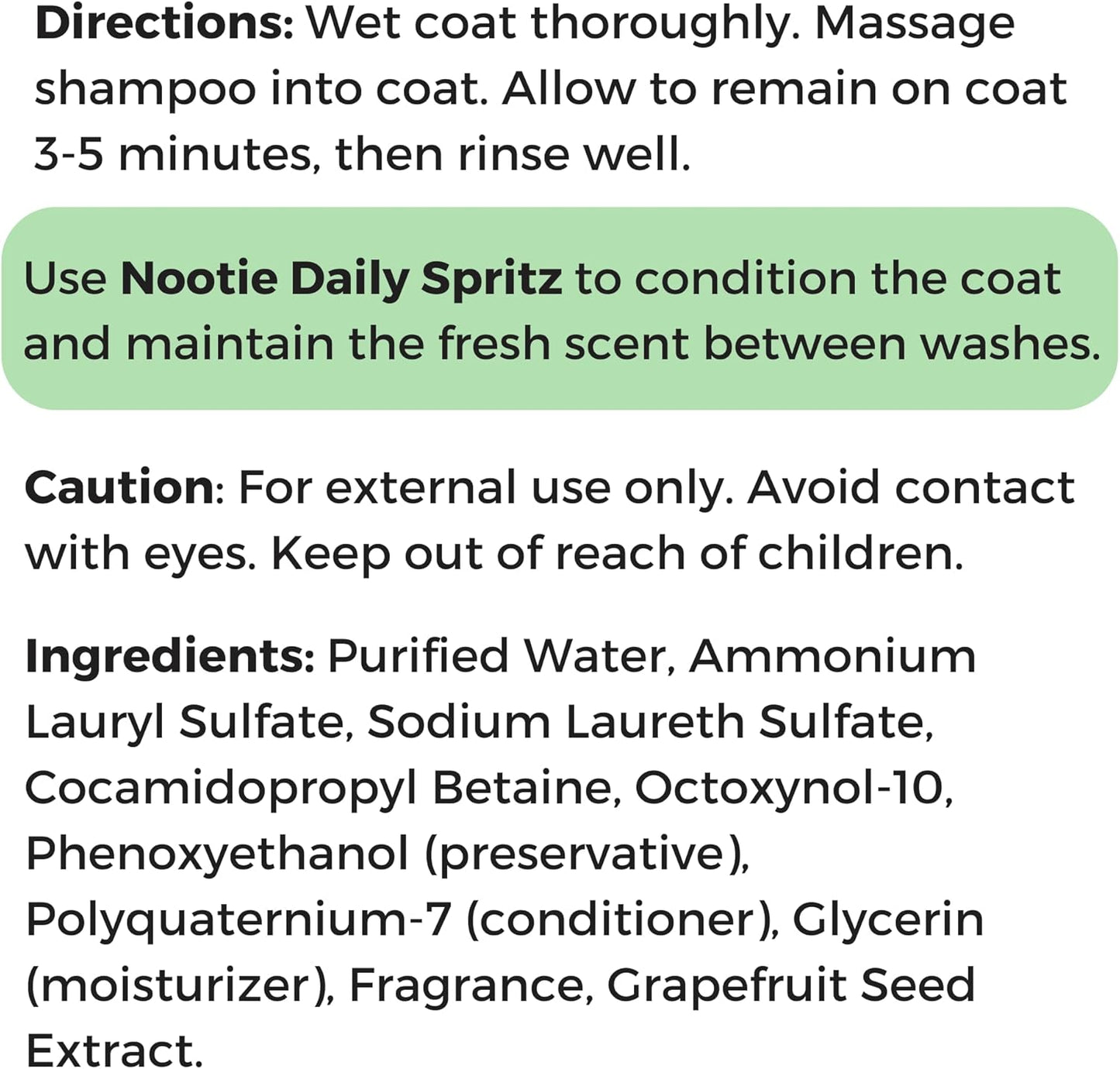 Nootie Shampoo for Dogs, Cats and Puppies
