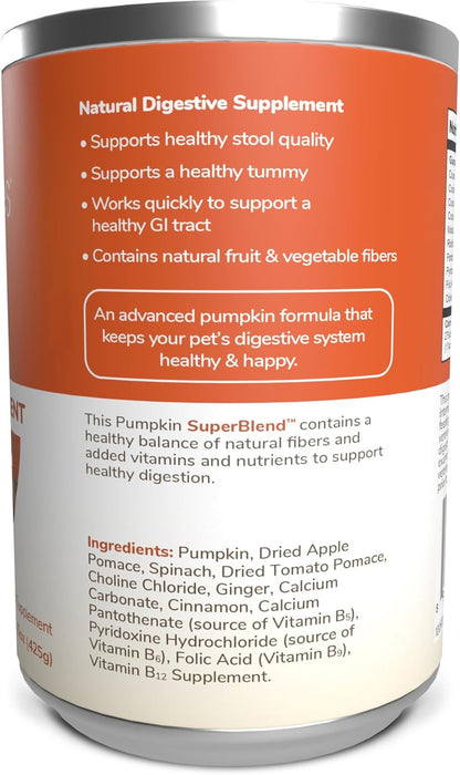 Fruitables Pumpkin and Ginger SuperBlend Digestive Supplement for Dogs and Cats