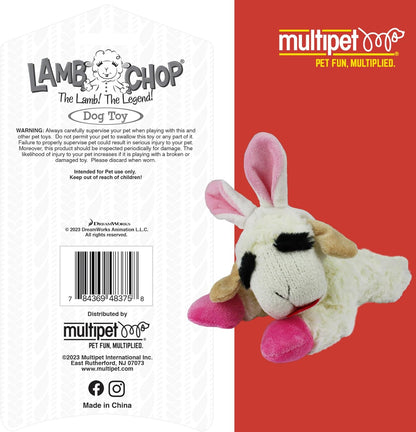 Multipet Easter Lamb Chop with Bunny Ears Plush Dog Toy