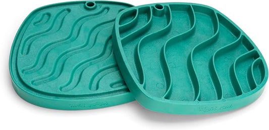 West Paw Feast Mat Dog Slow Feeder and Lick Mat, Waves