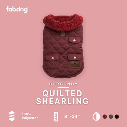 Fabdog Soft & Durable Quilted Shearling Dog Coat