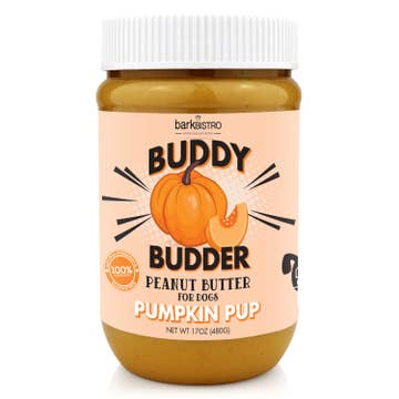 Bark Bistro Pumpkin Pup Buddy Budder Peanut Butter for Dogs