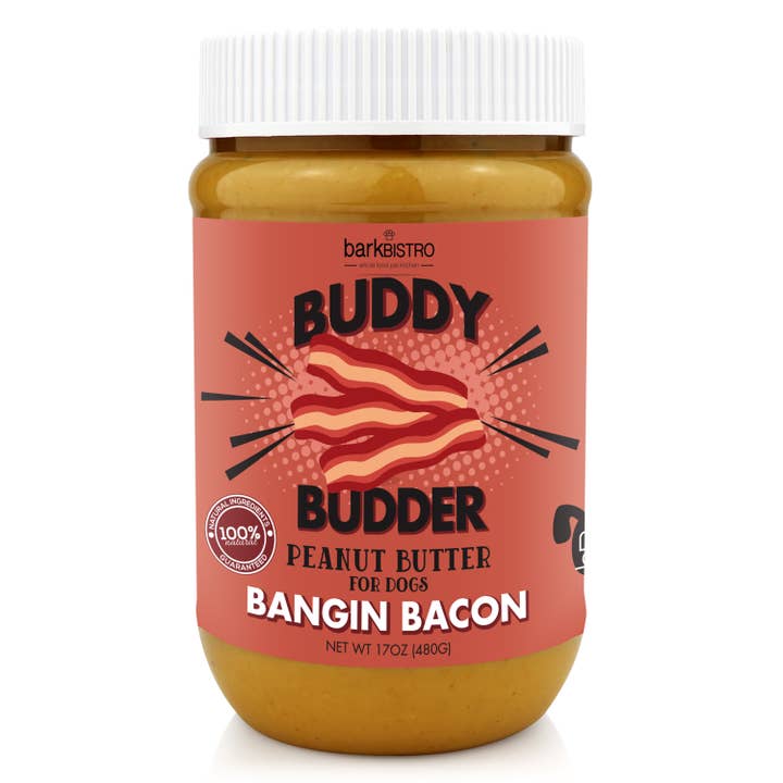 Bark Bistro Bangin Bacon Buddy Budder Peanut Butter for Dogs