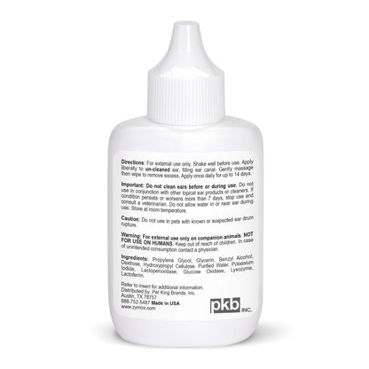 Zymox Hydrocortisone Free Dog & Cat Ear Infection Solution, 1.25-fl oz bottle