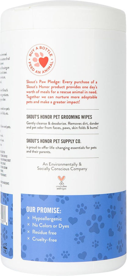 Skout’s Honor Grooming Wipes for Dogs and Cats, 80 count
