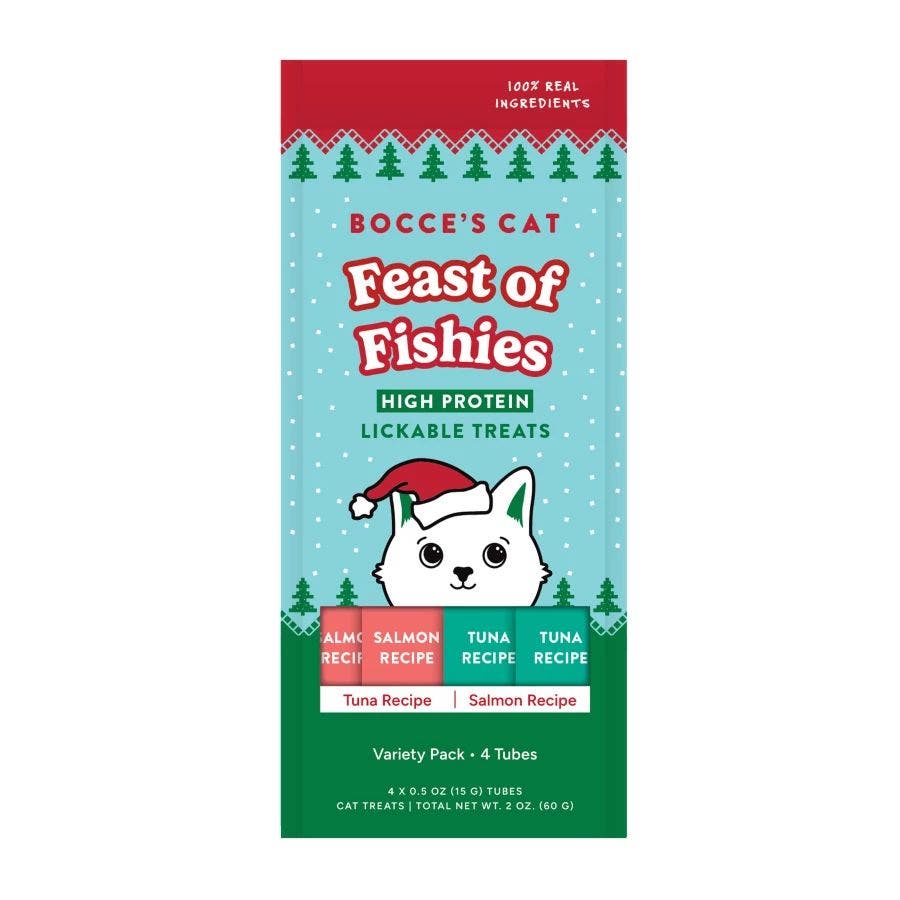 Bocce's Holiday Feast of Fishes Lickable Cat Treats