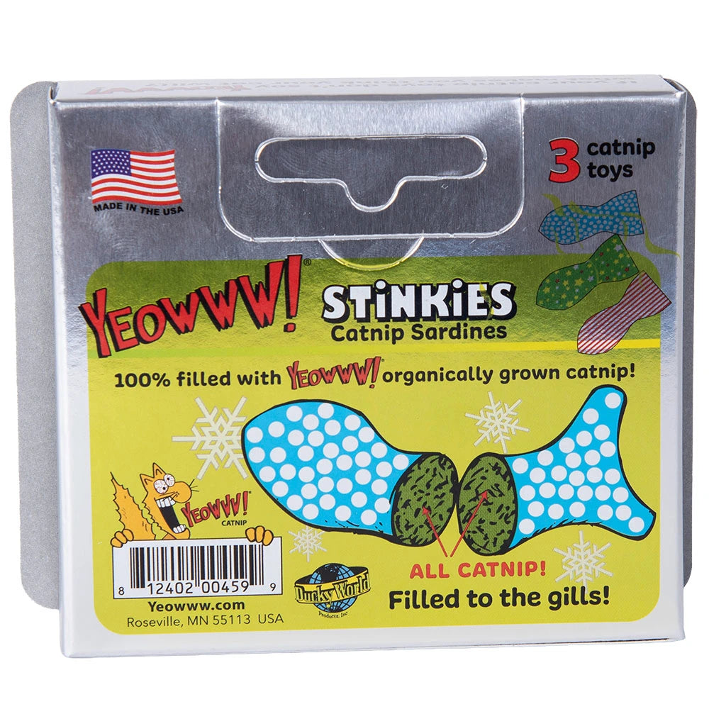 Yeowww! Holiday Stinkies Catnip Sardines Trio Cat Toy