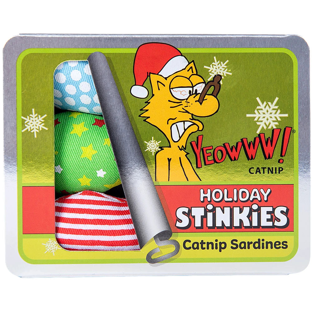 Yeowww! Holiday Stinkies Catnip Sardines Trio Cat Toy