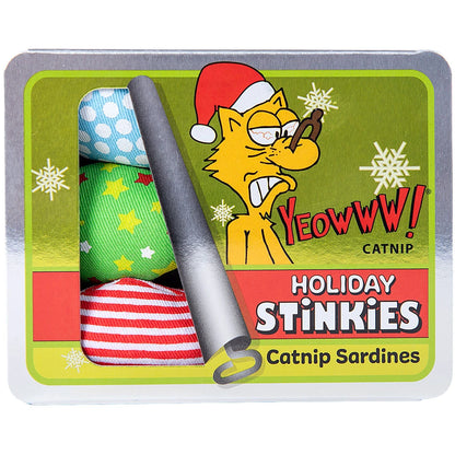 Yeowww! Holiday Stinkies Catnip Sardines Trio Cat Toy