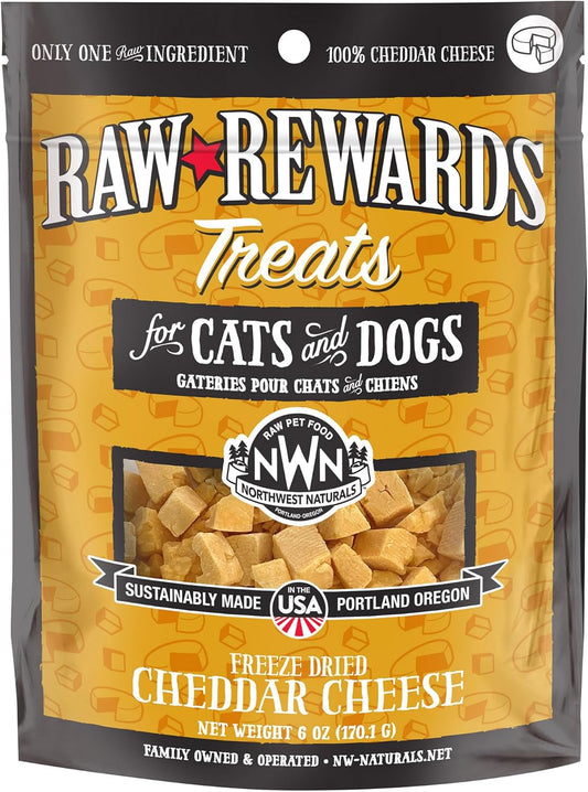 Northwest Naturals Raw Rewards Freeze Dried Cheddar Cheese Treats for Dogs and Cats