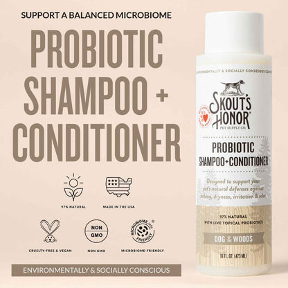 Skout’s Honor Probiotic Shampoo+Conditioner Dog of the Woods, 16-fl oz bottle