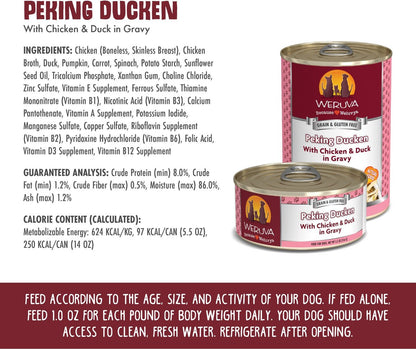 Weruva Dog Peking Ducken with Chicken and Duck in Gravy Grain-Free Canned Food