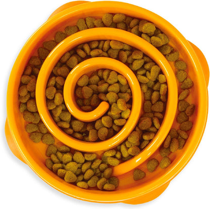 Outward Hound Fun Feeder Slo Bowl, Orange, Medium/Mini