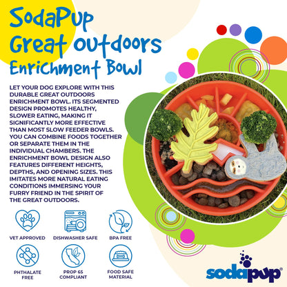 SodaPup Slow Feeder Bowl, Great Outdoors