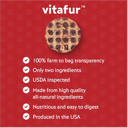 Vitafur Barkin Burger Nature's Beef Dehydrated Dog Treats
