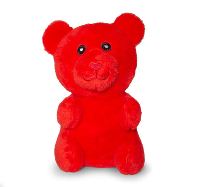 ThoozyPet Gummy Bear Plush Dog Toy, Red, 6"