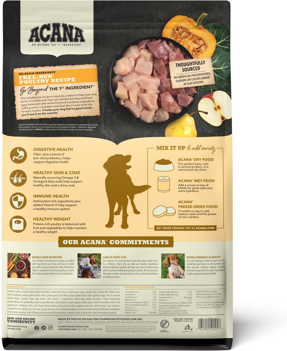 ACANA Grain Free Free-Run Poultry Dry Dog Food