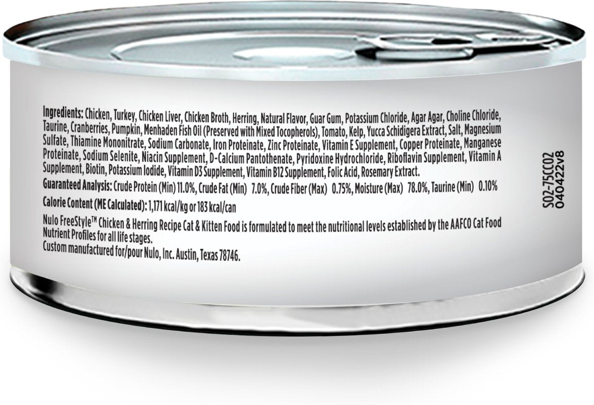Nulo Freestyle Chicken and Herring Canned Cat Food