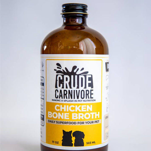 Crude Carnivore Chicken Bone Broth for Dogs and Cats