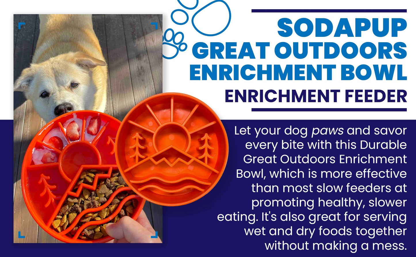 SodaPup Slow Feeder Bowl, Great Outdoors