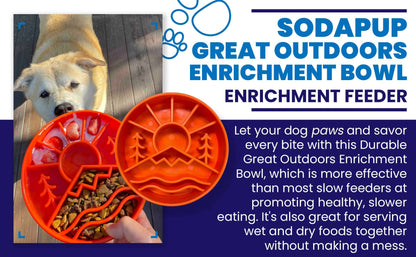 SodaPup Slow Feeder Bowl, Great Outdoors