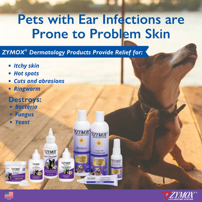 Zymox Hydrocortisone Free Dog & Cat Ear Infection Solution, 1.25-fl oz bottle